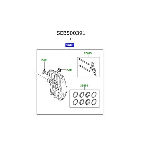 Etrier frana fata stanga Range Rover L322 4.2V8 3.6V8 SEB500391