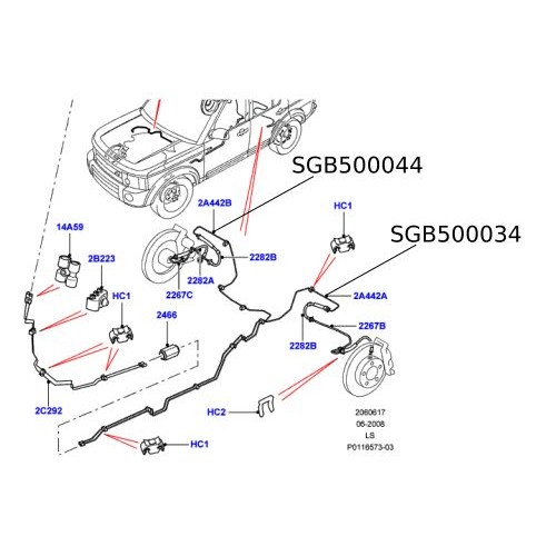 Conducta frana Discovery 3  SGB500034