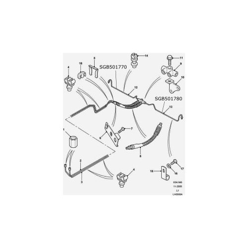 Conducta etrier frana LR Defender SGB501780