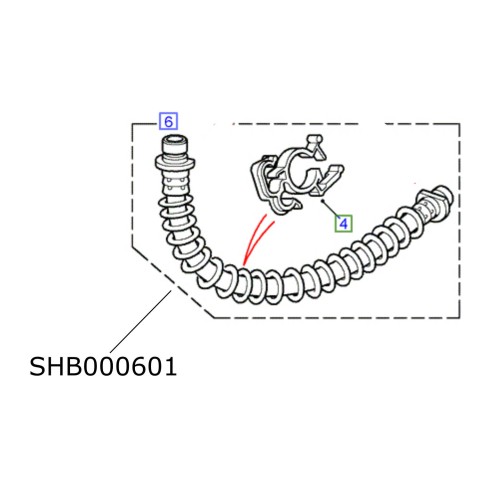 Furtun frana spate Land Rover Freelander 1 SHB000601
