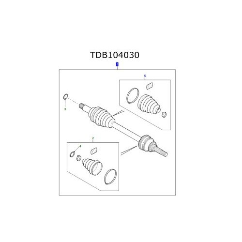 Planetara ansamblu stanga LR Freelander 1 2001-2002 TDB104030
