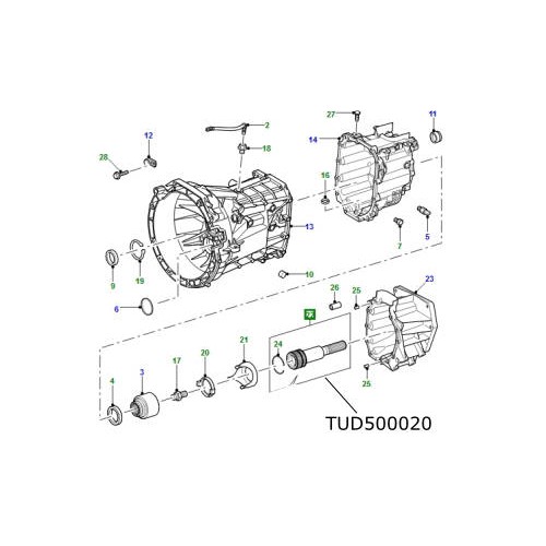 Ax iesire cutie viteze LR Defender Puma de la 2007 TUD500020