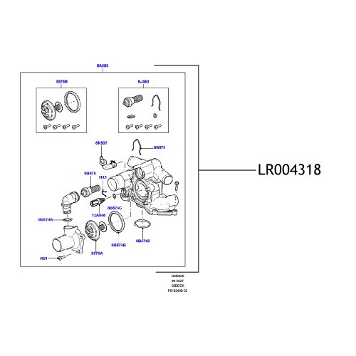 Termostat LR004318 Range Rover