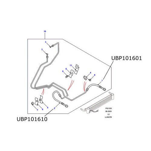 Conducta ulei cutie automata LR Discovery 2 TD5 UBP101601