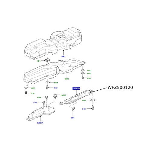 Scut termic rezervor combustibil LR Discovery 3 si 4 WFZ500120