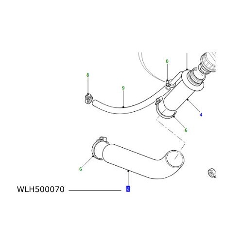 Furtun rezervor LR Defender 110 de la 2005 WLH500070