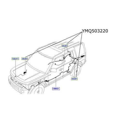 Cablaj senzori inaltare suspensie Discovery 3 Range Rover L322 si Sport YMQ503220