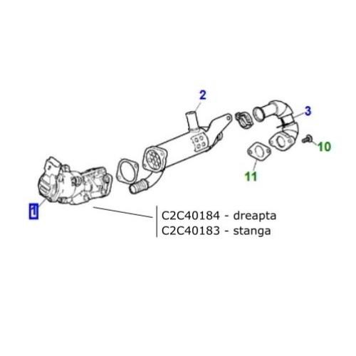 Valva EGR stanga Jaguar XF 2009-2015 C2C40183