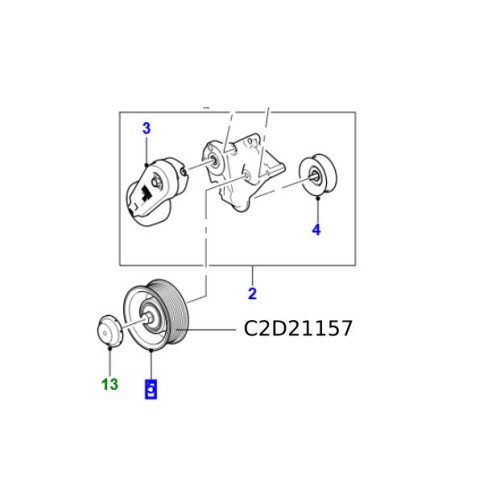 Rola ghidaj inferioara transmisie V6 V8 Jaguar XK XF XJ F-TYPE XE C2D21157