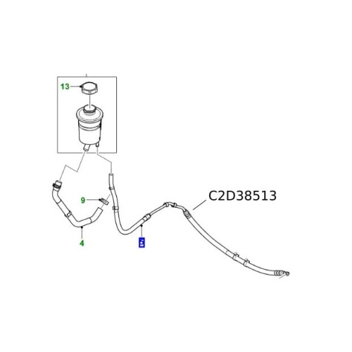 Furtun servodirectie Jaguar XJ de la 2010 C2D38513