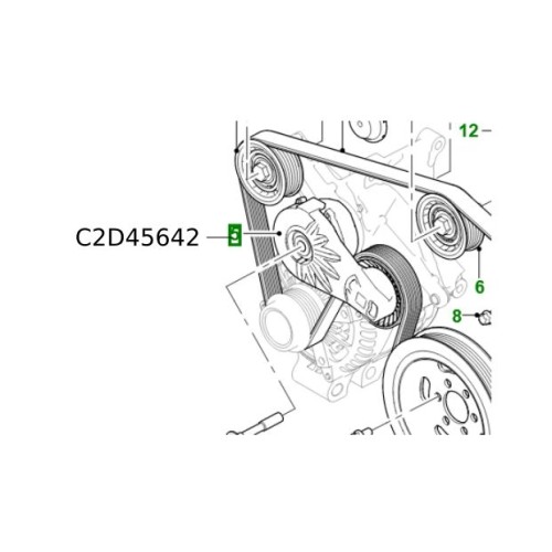 Intinzator anterior curea transmisie Jaguar XJ F-TYPE XE XF C2D45642