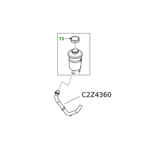 Furtun vas servo directie Jaguar XJ si XF C2Z4360