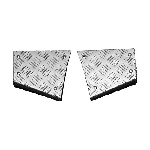 Aparatori coltare aluminiu 3mm argintiu Mammouth Land Rover Defender tip 90 scurt CNKIT01-90/A