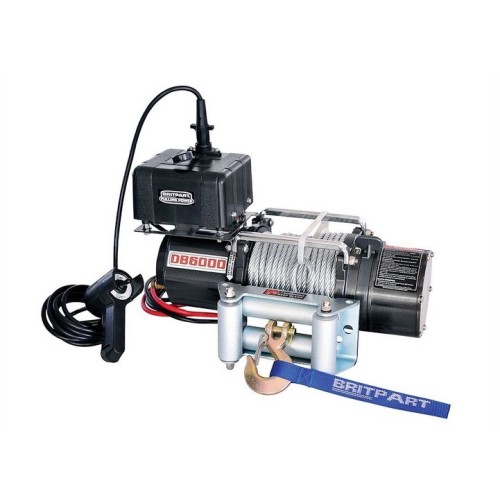 Troliu 12V Britpart 6000lbs cablu otel DB6000