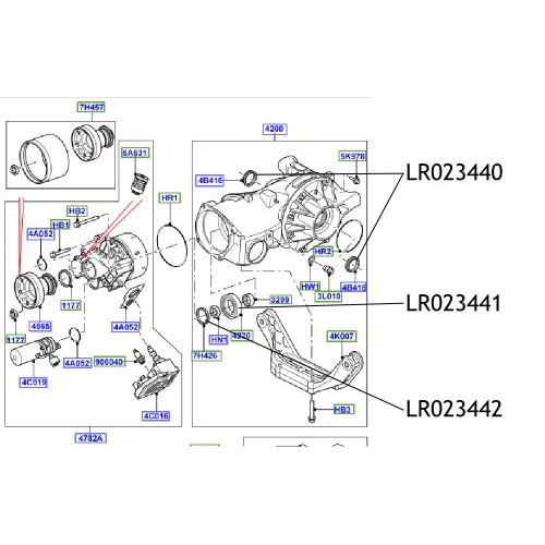 Rulment diferential Land Rover Freelander LR023441
