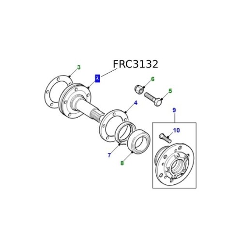 Portfuzeta axa spate Land Rover Defender pana la 1993 FRC3132