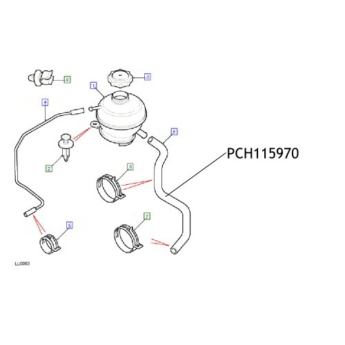 Furtun expansiune PCH115970 Land Rover Freelander