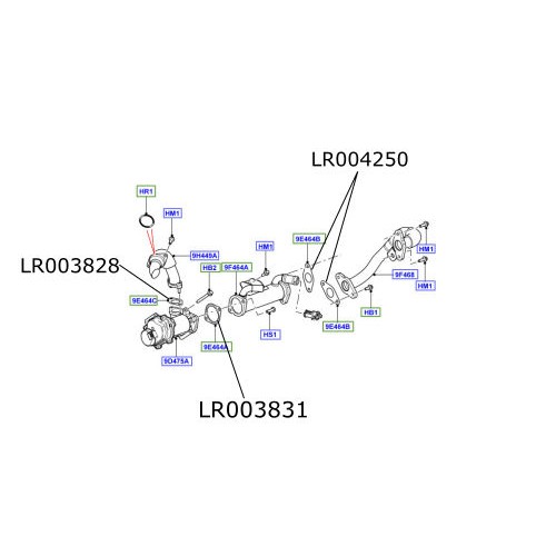 Garnitura racitor EGR Range Rover LR004250