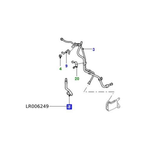 Conducta pompa combustibil Defender de la 2007 LR006249