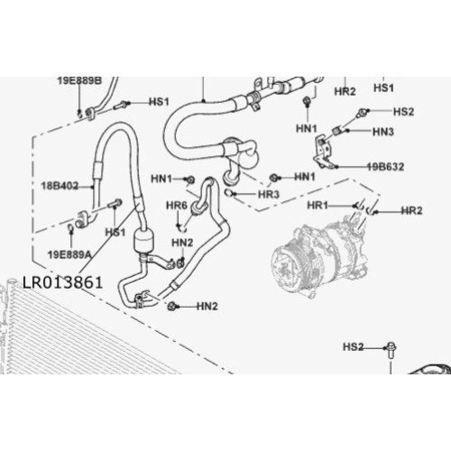 Furtun Aer Conditionat 3.0L V6 diesel Discovery 4 RR Sport LR013861