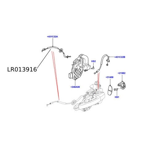 Cablu broasca Land Rover Discovery 4  LR013916