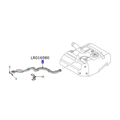 Conducta combustibil LR Defender de la 2009 LR016980