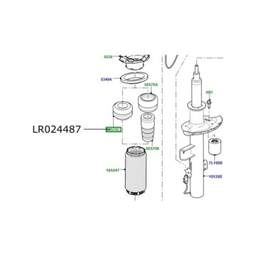Tampon amortizor spate Range Rover Evoque LR024487