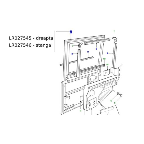 Usa spate stanga Land Rover Defender 2007-2016 LR027546