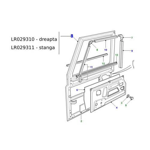 Usa fata dreapta LR Defender 2007-2016 LR029310