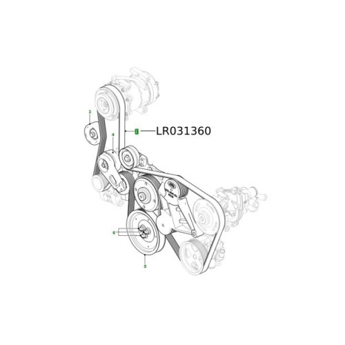 Curea transmisie motor 2200cc Puma LR Defender 2007-2016 LR031360