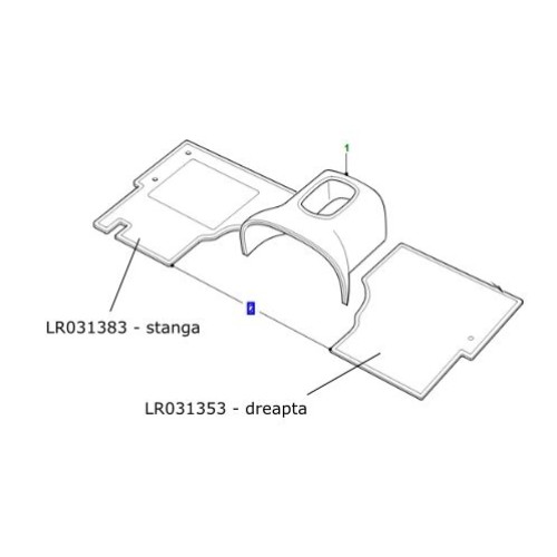 Mocheta fata dreapta Land Rover Defender de la 2007 LR031353
