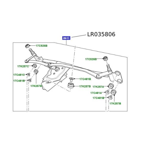 Mecanism cu motor stergator parbriz Range Rover L322 2010-2012 LR035806