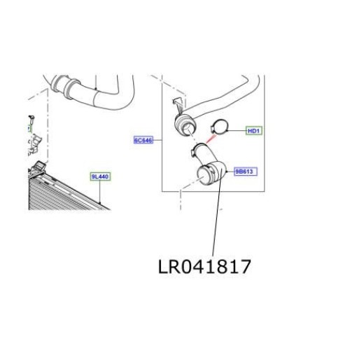 Furtun intercooler Range Rover Evoque LR041817