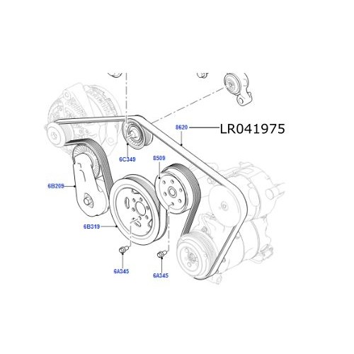 Curea transmisie agregate Range Rover Sport de la 2014 3.0 V6 diesel LR041975