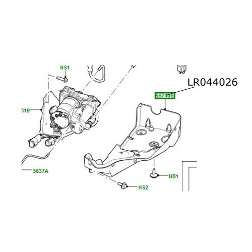 Capac inferior compresor suspensie Discovery 3 si 4 Range Rover Sport LR044026