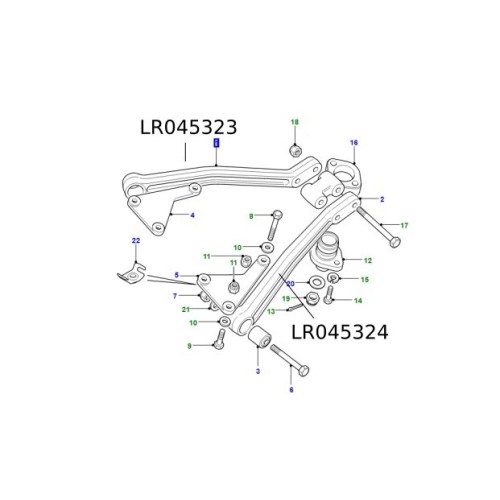 Bascula suspensie superioara spate stanga LR Defender de la 2007 LR045324