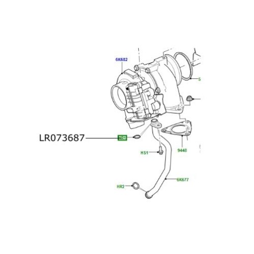 Oring retur ulei turbina 2000cc Discovery Sport Range Rover Sport si Evoque LR073687