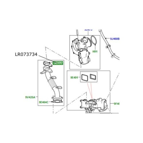 Garnitura valva EGR 2000cc diesel Discovery Sport RR Evoque LR073734