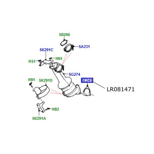 Garnitura filtru DPF LR Discovery Sport RR Evoque 2.0D LR081471