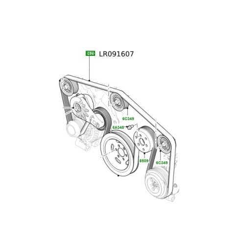 Curea transmisie motor 3.0V6 diesel Range Rover Velar LR091607