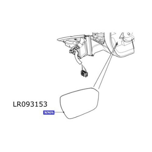 Sticla oglinda dreapta Discovery Sport Range Rover Evoque si Velar LR093153