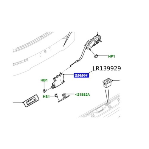 Broasca hayon Discovery 5 Range Rover L405 Sport si Velar LR139929