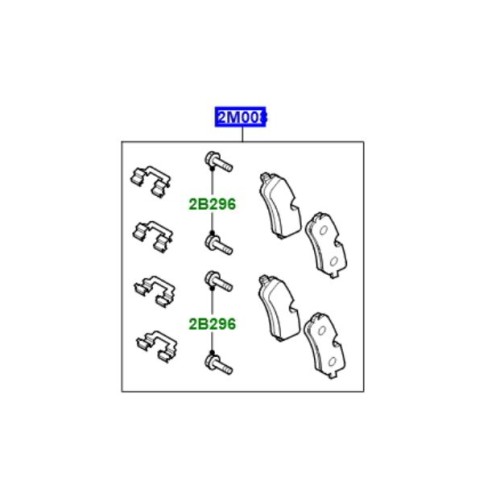 Set placute frana spate Defender de la 2020 Range Rover L405 si Sport LR162047