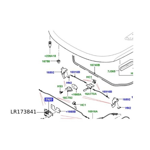 Broasca capota cu senzor alarma Discovery 5 si Sport RR Sport si Velar LR173841