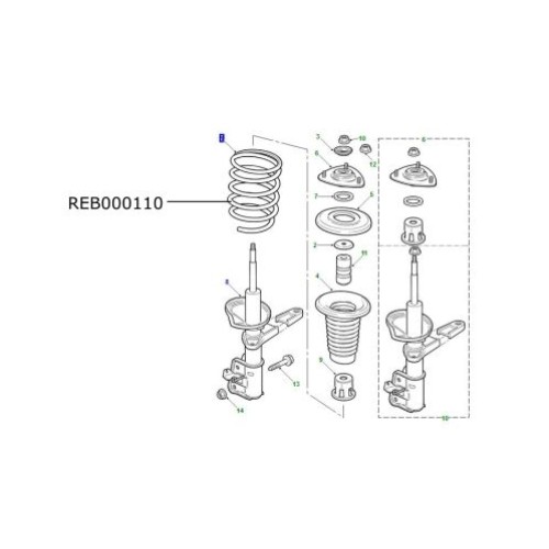 Arc suspensie fata Land Rover Freelander 1 TD4 REB000110