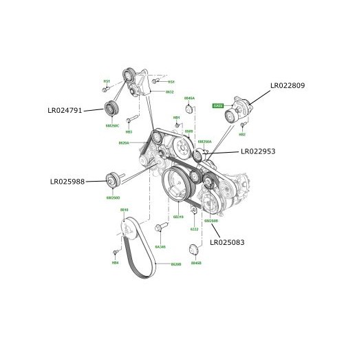 Rola ghidaj transmisie 4400cc diesel Range Rover L322 L405 si Sport LR024791