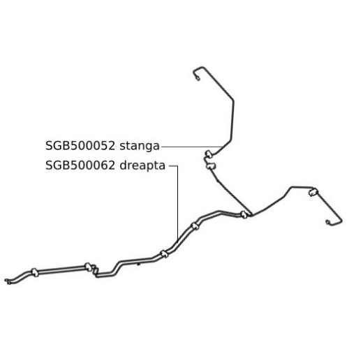 Conducta frana spate stanga Range Rover Sport 2005-2009 SGB500052