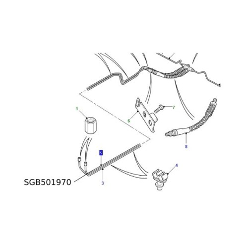 Conducta frana spate dreapta Defender 110 de la 2007 SGB501970