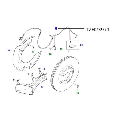 Senzor placute frana fata Jaguar XE si XF de la 2016 T2H23971
