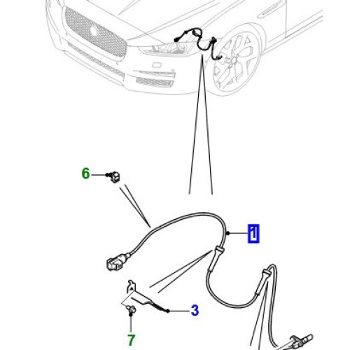 Senzor ABS fata Jaguar XF de la 2016 si XE T2H48446